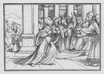 アタリヤが神殿に前進することは押収され、殺害された、2王XI、14 作： Hans after Holbein the Younger