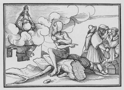 神は旋風の外で仕事に答える、仕事XXXVIII、1、2 作： Hans after Holbein the Younger