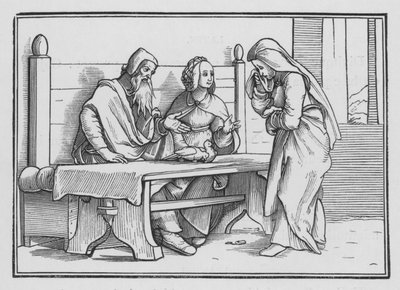 子供のための悲しみの祈りのハンナ、1サミュエルI、10 作： Hans after Holbein the Younger