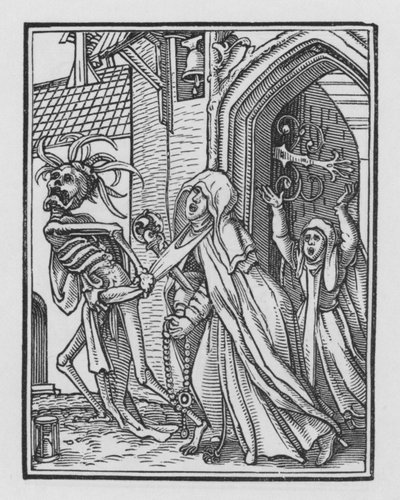 ホルバインの死のダンス：修道院長 作： Hans after Holbein the Younger