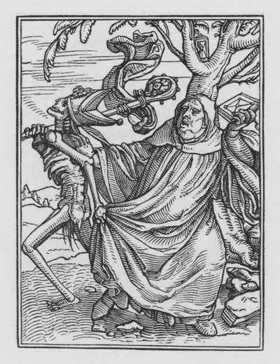 ホルバインの死のダンス：修道院長 作： Hans after Holbein the Younger