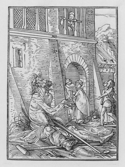 ホルバインの死のダンス：乞食 作： Hans after Holbein the Younger