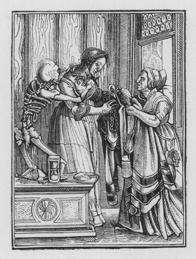 ホルバインの死のダンス：伯爵夫人 作： Hans after Holbein the Younger