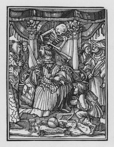 ホルバインの死のダンス：皇帝 作： Hans after Holbein the Younger