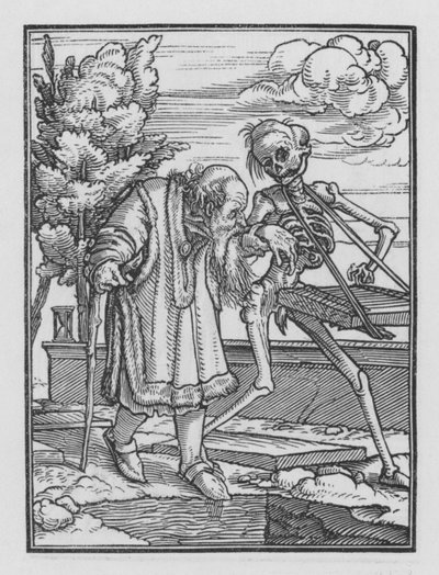 ホルバインの死のダンス：老人 作： Hans after Holbein the Younger