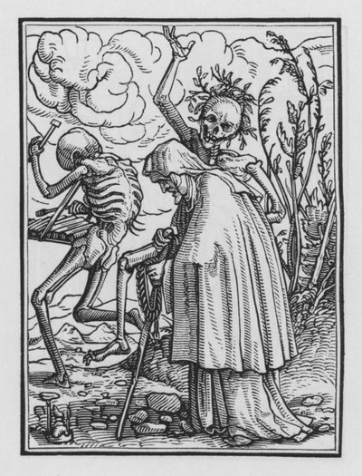 ホルバインの死のダンス：老婆 作： Hans after Holbein the Younger