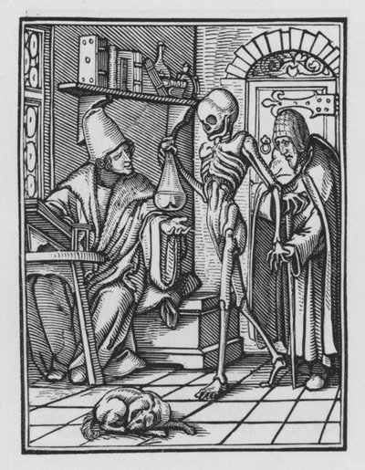 ホルバインの死のダンス：医師 作： Hans after Holbein the Younger