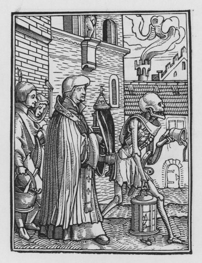 ホルバインの死のダンス：司祭 作： Hans after Holbein the Younger