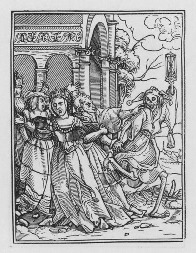 ホルバインの死のダンス：女王 作： Hans after Holbein the Younger