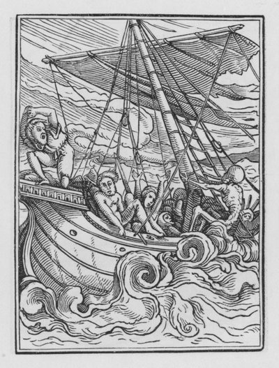 ホルバインの死のダンス：テンペストの船 作： Hans after Holbein the Younger