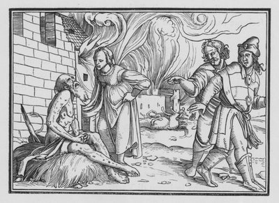 ヨブの妻のヨハネの黙示録、ヨブ記II、9 作： Hans after Holbein the Younger