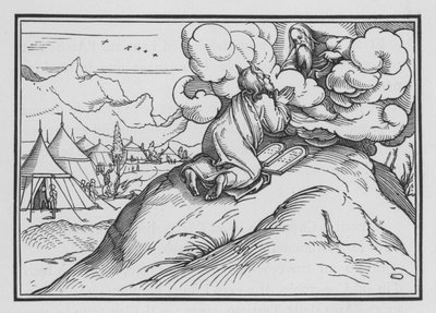 モーセは再び山に登ります、出エジプト記XXXIV、1 作： Hans after Holbein the Younger