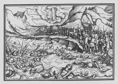 ファラオはイスラエル人を追放、出エジプト記XIV、28 作： Hans after Holbein the Younger