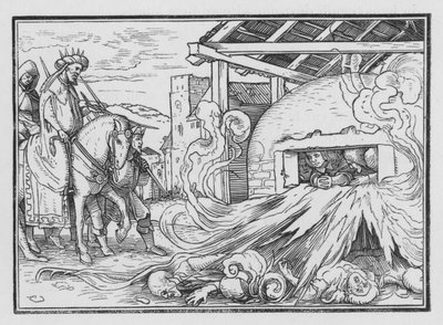 Shadrach、Meshach、およびAbednego Cast into the Fire、Daniel III、23 作： Hans after Holbein the Younger