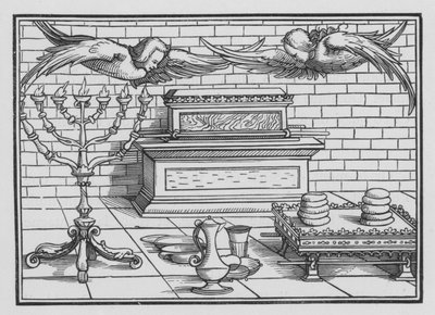 アーク、マーシーシート、ケルビム、テーブル、ローソク足、エクソダスXXV、21、22 作： Hans after Holbein the Younger