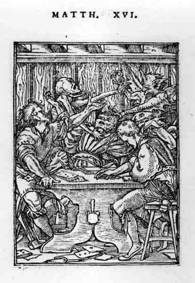 ハンス・ルツェルバーガー（fl.1505-26）c.1526-28によって刻まれた「死のダンス」シリーズのゲームスター 作： Hans after Holbein the Younger