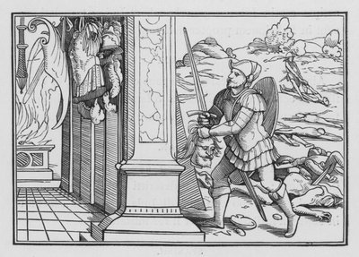 サウルの転覆と死、1クロニクルX、10 作： Hans after Holbein the Younger