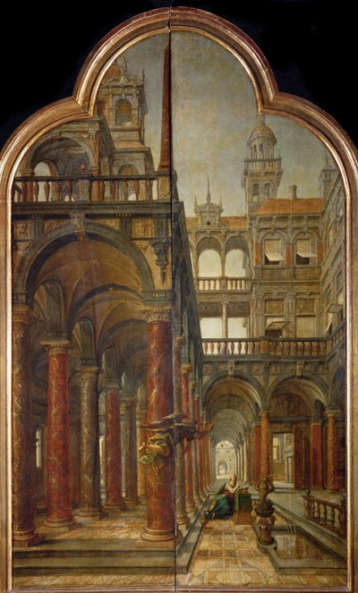 受胎告知 作： Hans or Jan Vredeman de Vries