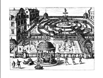 庭園、庭園Viridariorumque Mumultiplicisから &39;公開されたc.1583 作： Hans or Jan Vredeman de Vries