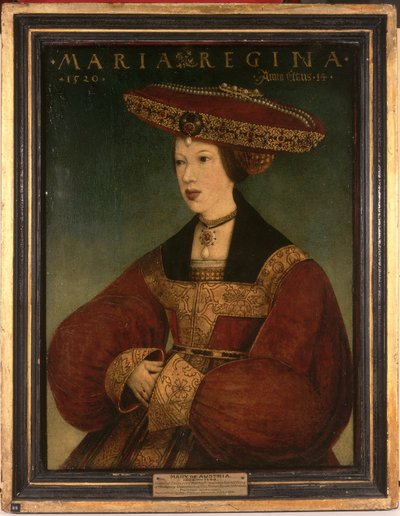 オーストリアのメアリー、1520年頃（パネルのベラムに油彩） 作： Hans or Johan Maler