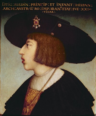 フェルディナンド1世の肖像、神聖ローマ皇帝 作： Hans or Johan Maler