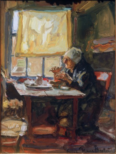 食卓の老婆 作： Hans von Bartels