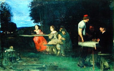 ローマの情景、1871 作： Hans von Marées