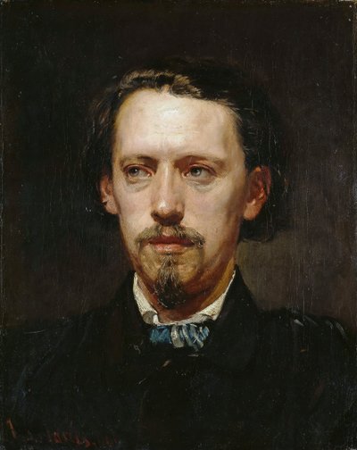 ハインリッヒアントンヘガーの肖像1832-1888、1861年。 作： Hans von Marées