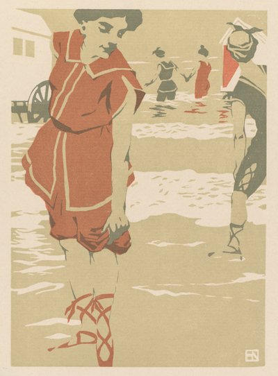 入浴者、c。 1900。 作： Hans von Newmann