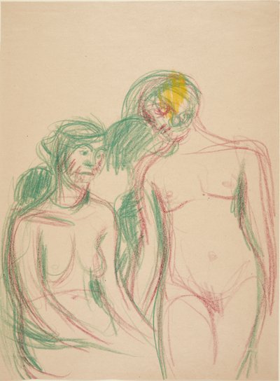 座っている女性モデルと立っている女性モデル 作： Harald Giersing