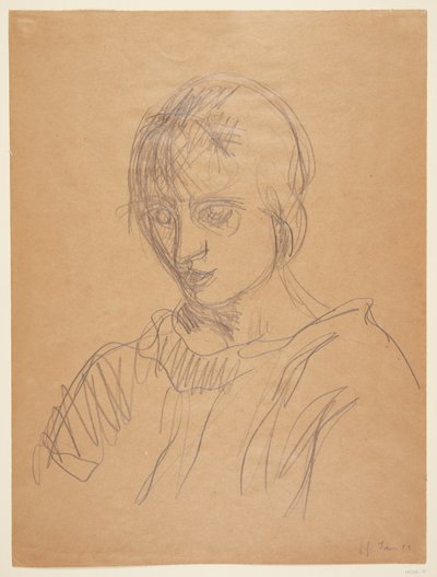 芸術家の妻、ベッセ・ギアシングの肖像 作： Harald Giersing