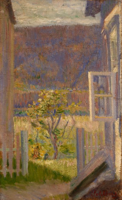開いた窓、ガウスダル 作： Harald Oscar Sohlberg