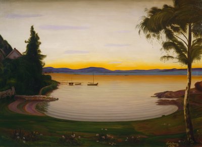 静かな夜、ナースネス 作： Harald Oscar Sohlberg