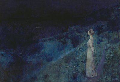 沈黙（キャンバスに油彩） 作： Harald Oscar Sohlberg