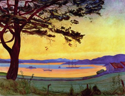 ヘルジェロアの眺め 作： Harald Oscar Sohlberg