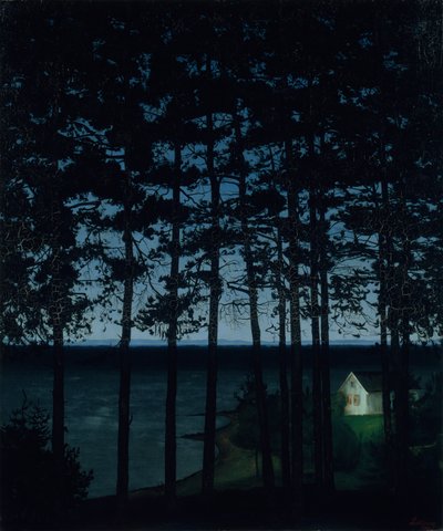 フィッシャーマンズ コテージ、1906 年。 作： Harald Sohlberg