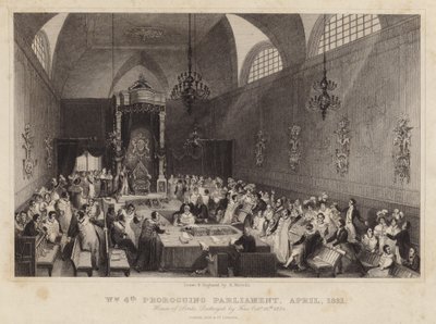 1831年4月、ウィリアム4世を挑発する議会 作： Harden Sidney Melville