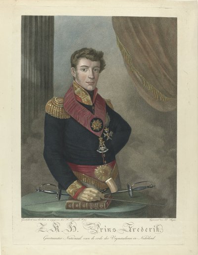 オランダのフレデリック王子の肖像 (1797-1881) 作： Harmanus Langerveld