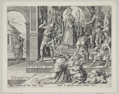 王家の子孫を滅ぼすアタリア 作： Harmen Jansz. Muller