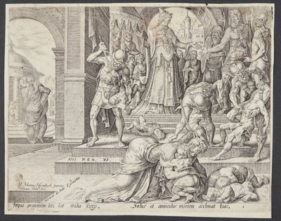 王家の子孫を滅ぼすアタリア 作： Harmen Jansz. Muller