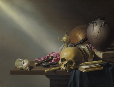人類の虚栄心の寓意c。 1640 作： Harmen Steenwijck