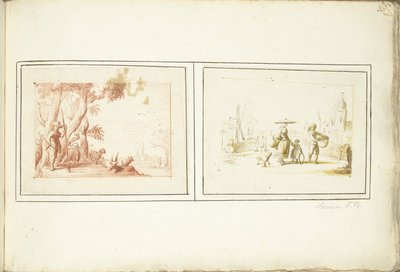 彼の牛とストリート シーンと羊飼い 作： Harmen ter Borch (signed by artist)