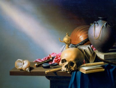 人類の虚栄心の寓話、c1640 作： Harmen van Steenwyck