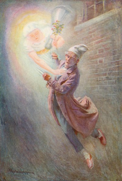 チャールズディケンズのクリスマスキャロルのイラスト 作： Harold Copping