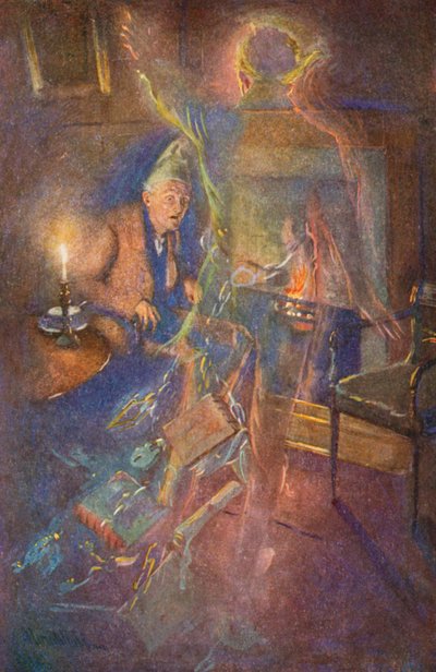 チャールズディケンズのクリスマスキャロルのイラスト 作： Harold Copping