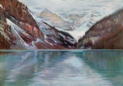 雲の中の湖、ルイーズ湖 作： Harold Copping