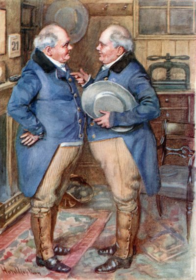 The Brothers Cheeryble（カラーリトグラフ 作： Harold Copping