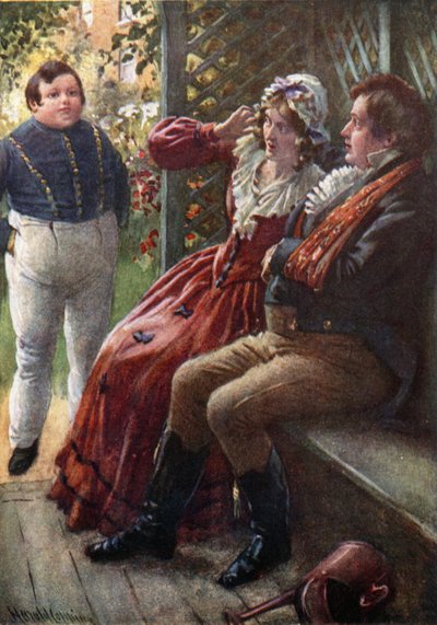The Fat Boy Awake（カラーリトグラフ 作： Harold Copping