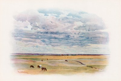Elstow、サスカチュワン州の大草原 作： Harold Copping