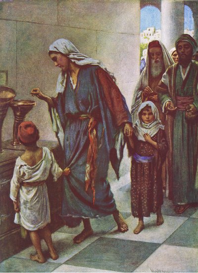 かわいそうな女性への贈り物、ハロルド・コッピングのイラスト：1920年代のクラウンシリーズ 作： Harold Copping